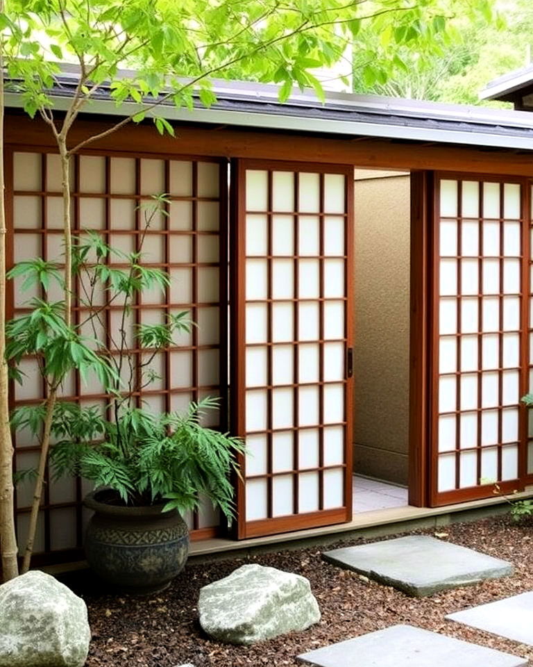shoji privacy screens for japanese garden - 40 Japanese Garden Ideas