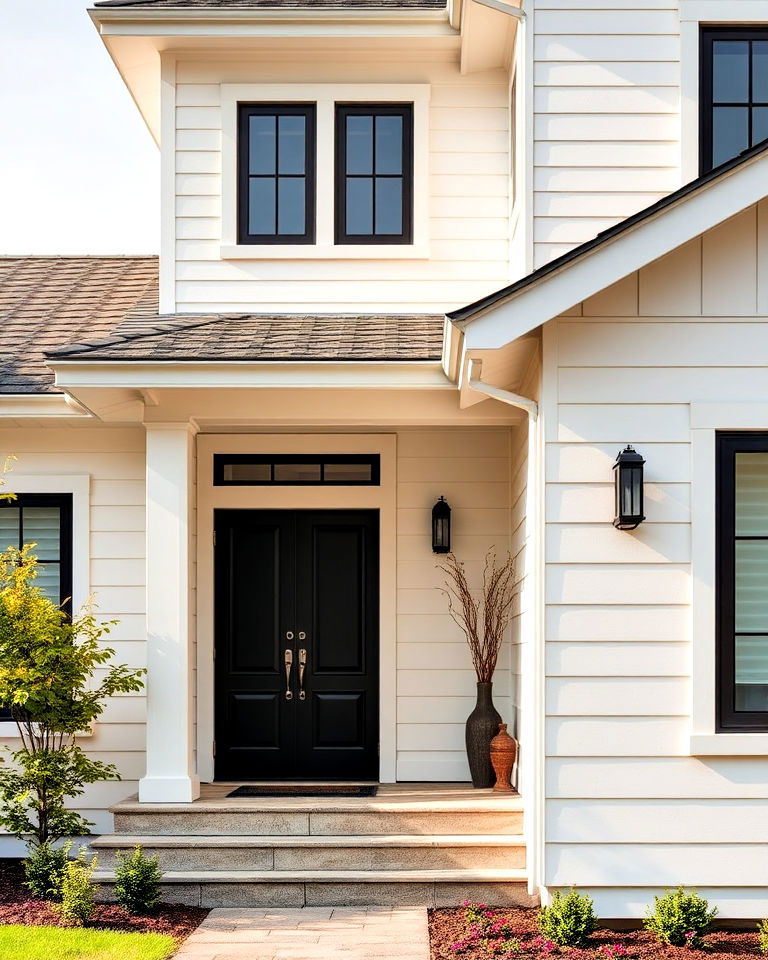 shoji white for traditional warmth - 25 Off-white Paint Colors for Home Exteriors