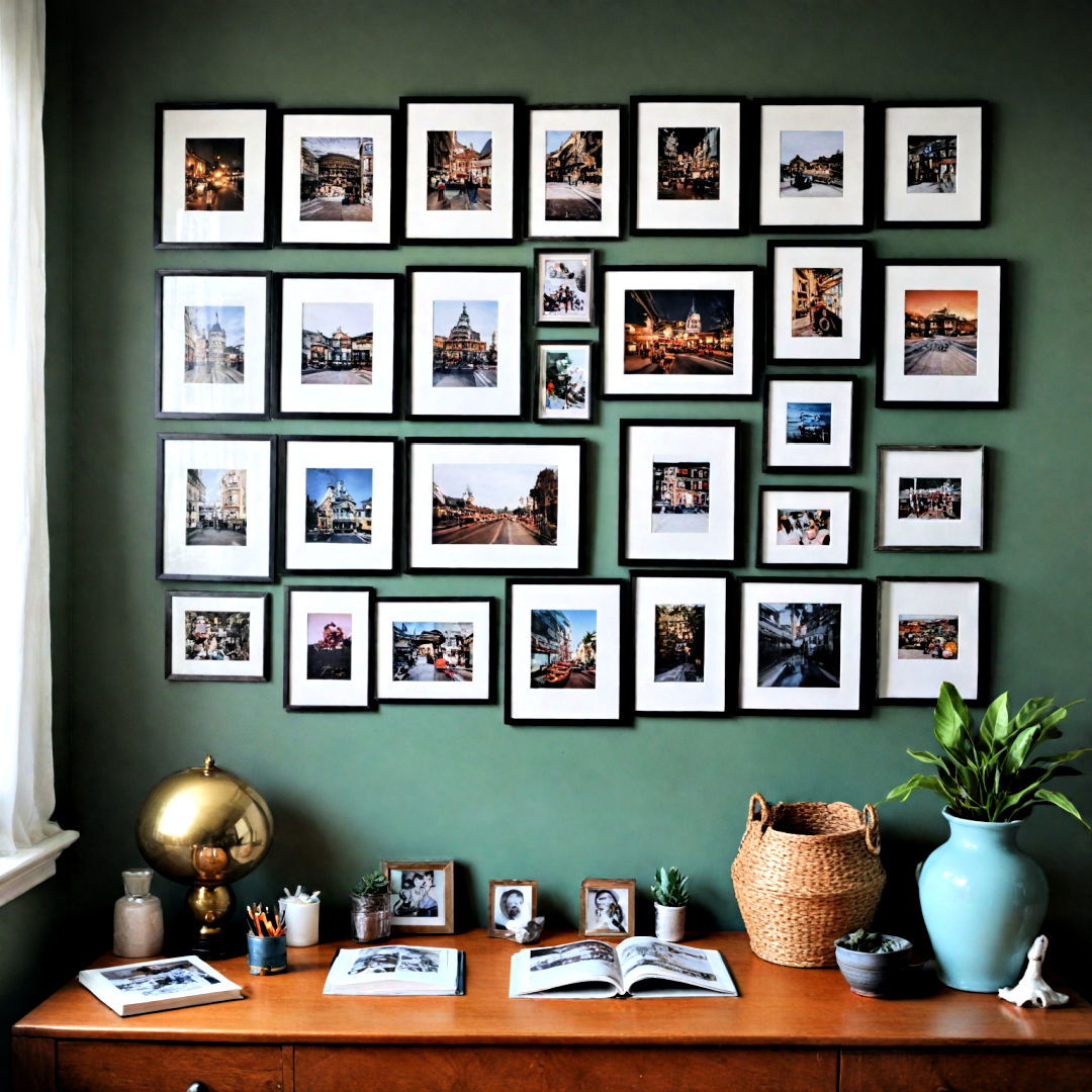 showcase your personality through photos wall - 40 Aesthetic Room Ideas