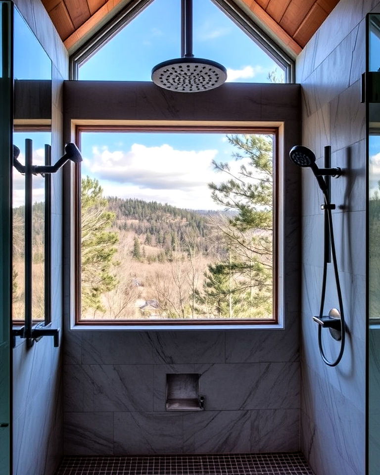 shower window with a view - 30 Shower Window Ideas
