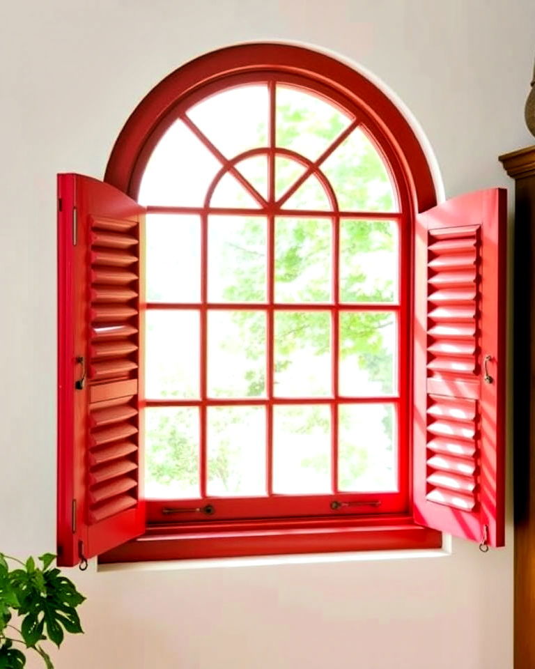 shuttered arched window for cottage style aesthetic - 30 Arch Window Design Ideas