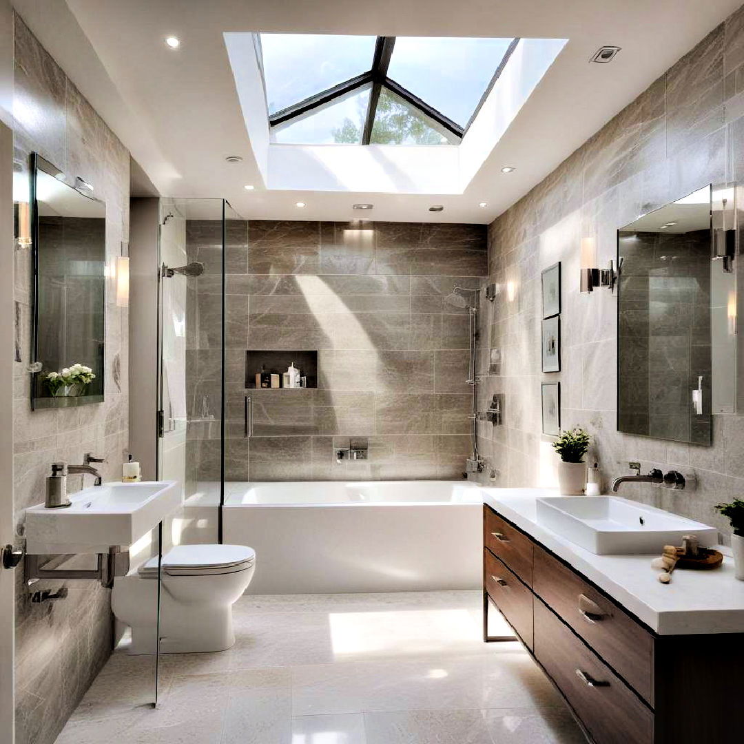 skylight for modern bathroom - 40 Modern Bathroom Ideas