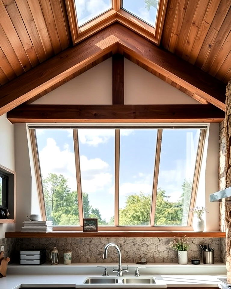 skylights for mountain house kitchen - 20 Mountain House Kitchen Ideas