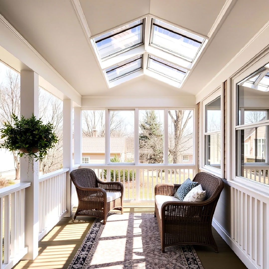 skylights to brighten the porch - 35 Three Season Porch Ideas