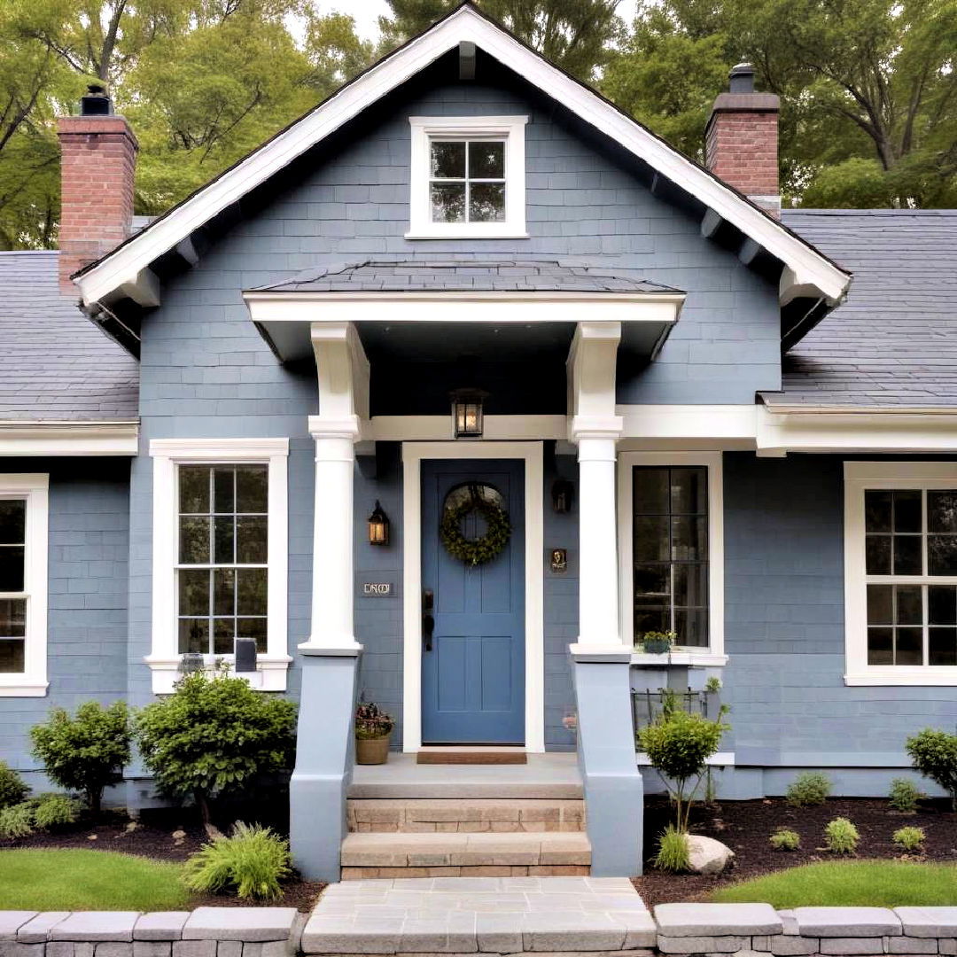slate blue gray exterior house paint - 40 Gray Exterior House Paint Ideas