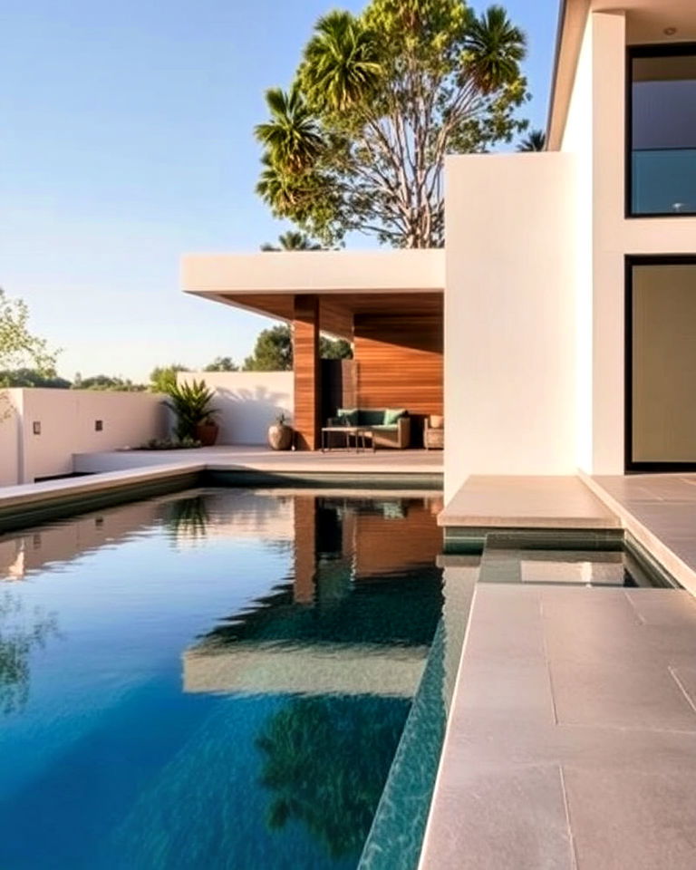 sleek aesthetic overflow pool - 40 Swimming Pool Ideas