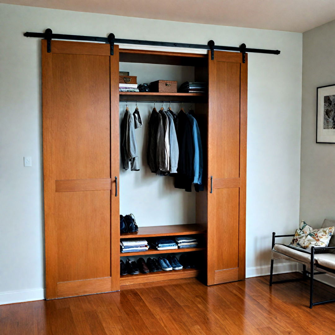 sliding door for closet - 40 Small Entryway Ideas