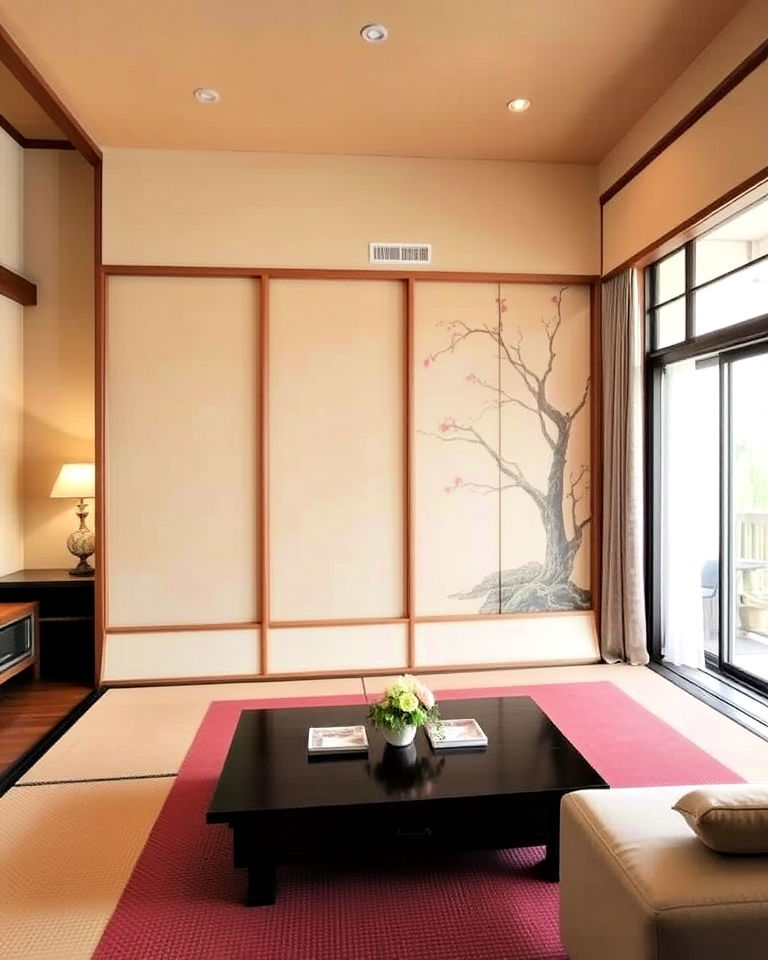 sliding screen divider ideas - 25 Japanese Style Living Room Ideas