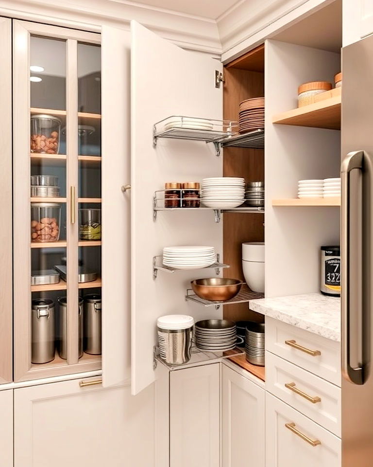 sliding shelf solution for blind corner cabinet - 25 Blind Corner Kitchen Cabinet Ideas