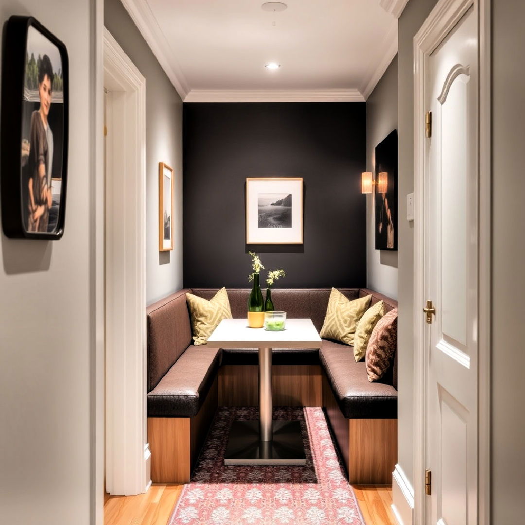 slimline banquette for hallway dining - 40 Banquette Seating Ideas