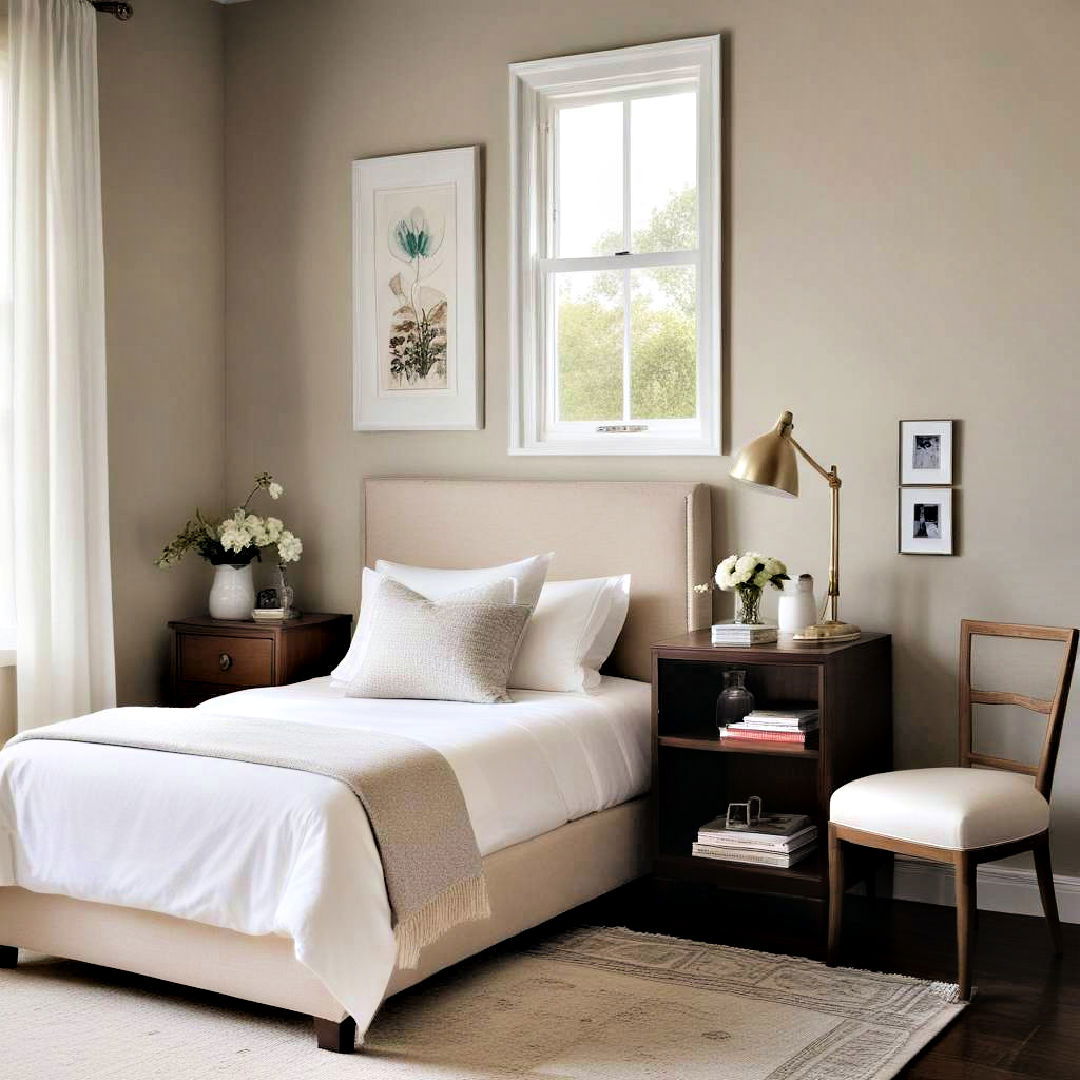 slimline furniture to fit small space - 25 Small Guest Bedroom Ideas