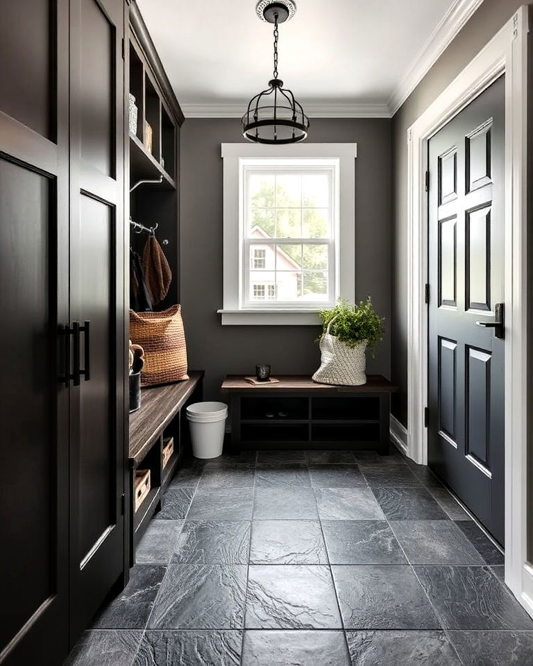 slip resistant slate flooring - 15 Mudroom Floor Ideas