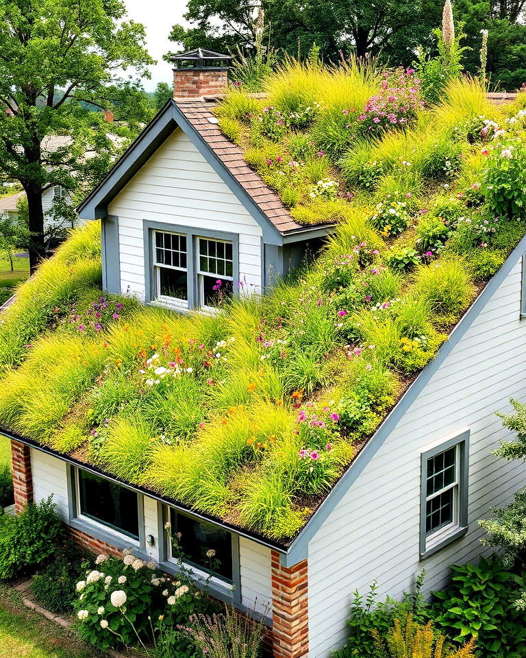 sloping meadow roof to encourage biodiversity - 20 Houses With Green Roofs