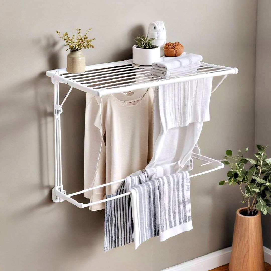 small apartment with foldable drying rack - 30 Small Apartment Storage Ideas