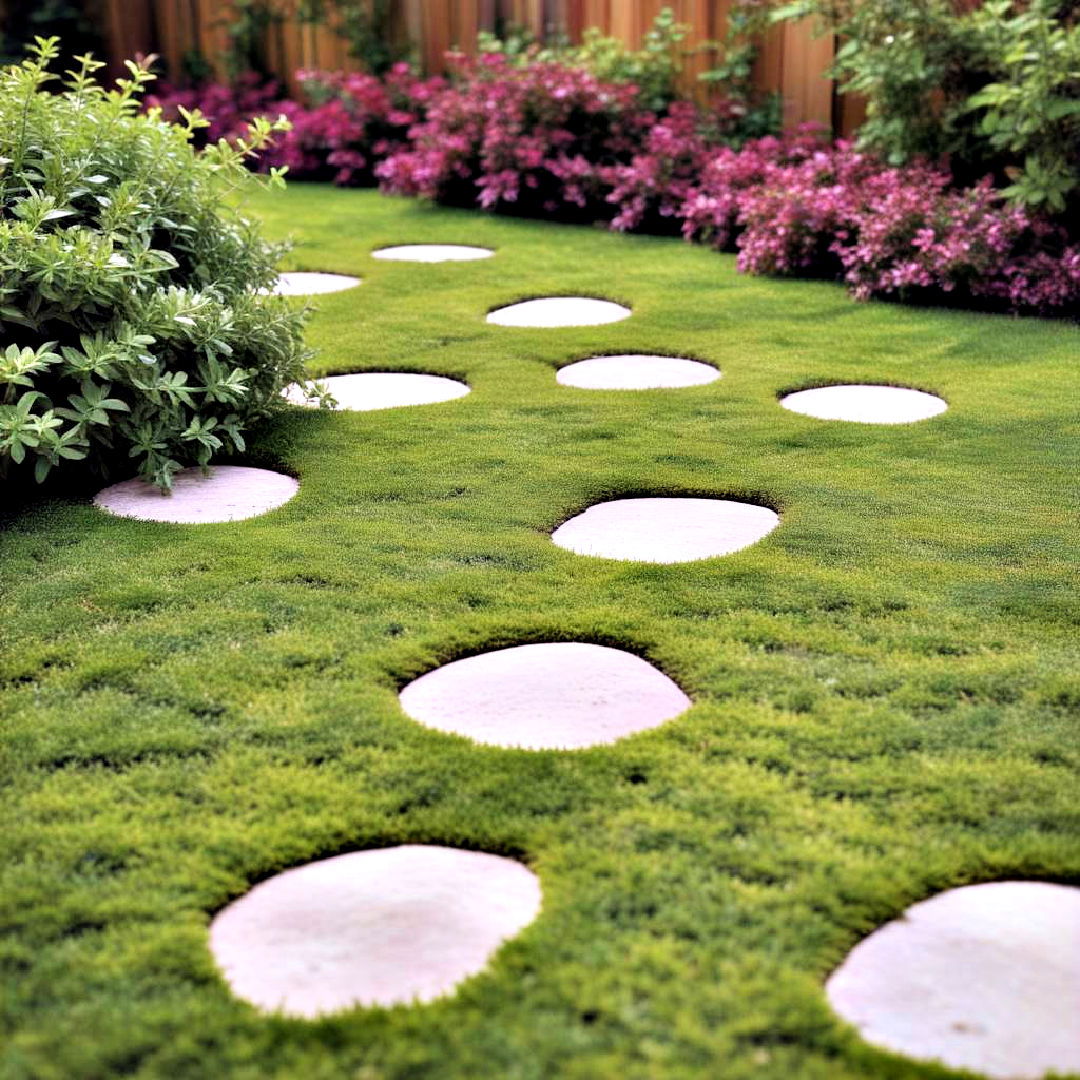 small backyard with stepable ground covers - 40 Small Backyard Ideas
