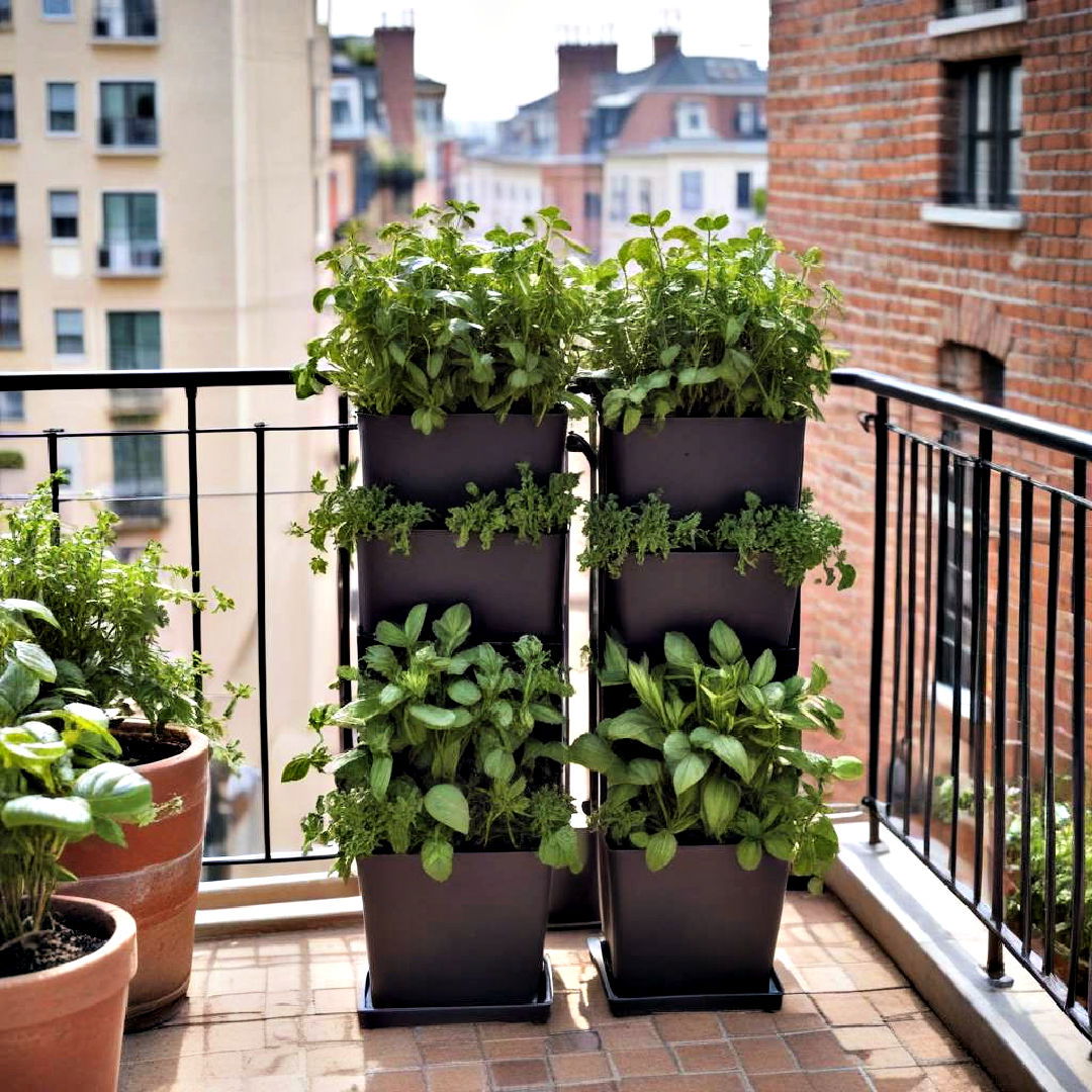 small balcony with herb garden - 30 Small Balcony Ideas