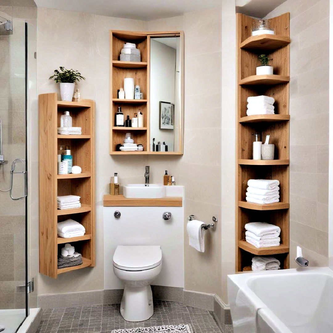 small bathroom storage idea - 40 Modern Bathroom Ideas