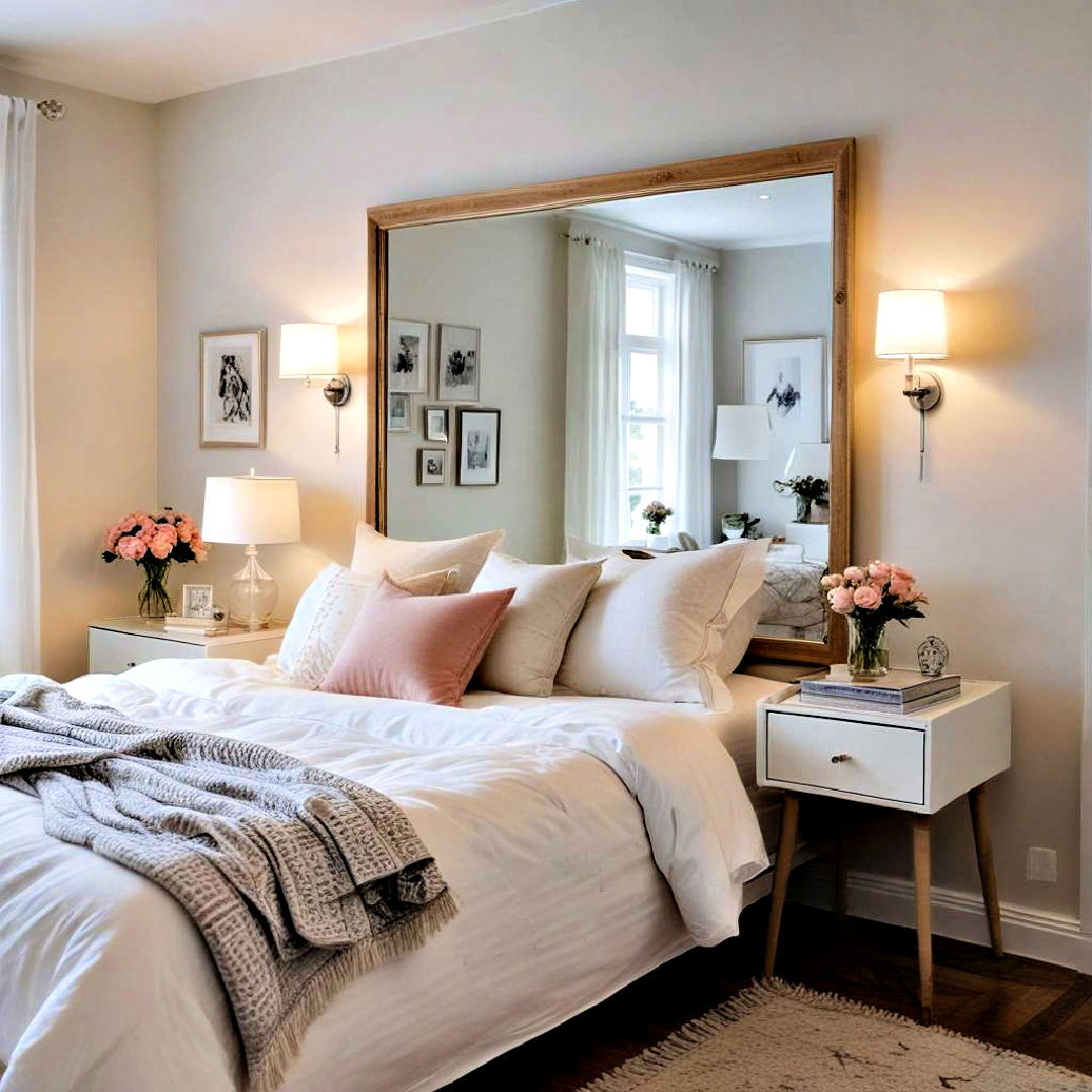small bedroom with mirror - 40 Small Bedroom Ideas