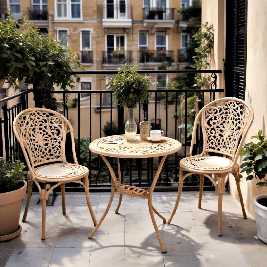 small bistro set for balcony - 30 Small Balcony Ideas