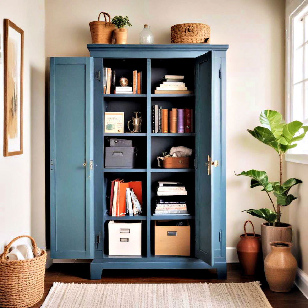 small cabinet for personal storage - 30 Office Guest Room Ideas