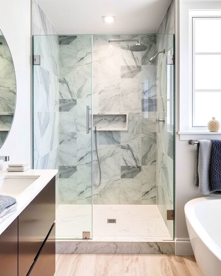 small ensuite with glass shower enclosure - 25 Small Ensuite Design Ideas