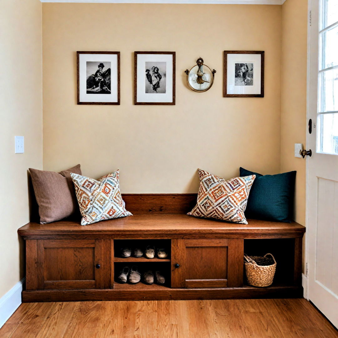 small entryway with built in seating - 40 Small Entryway Ideas
