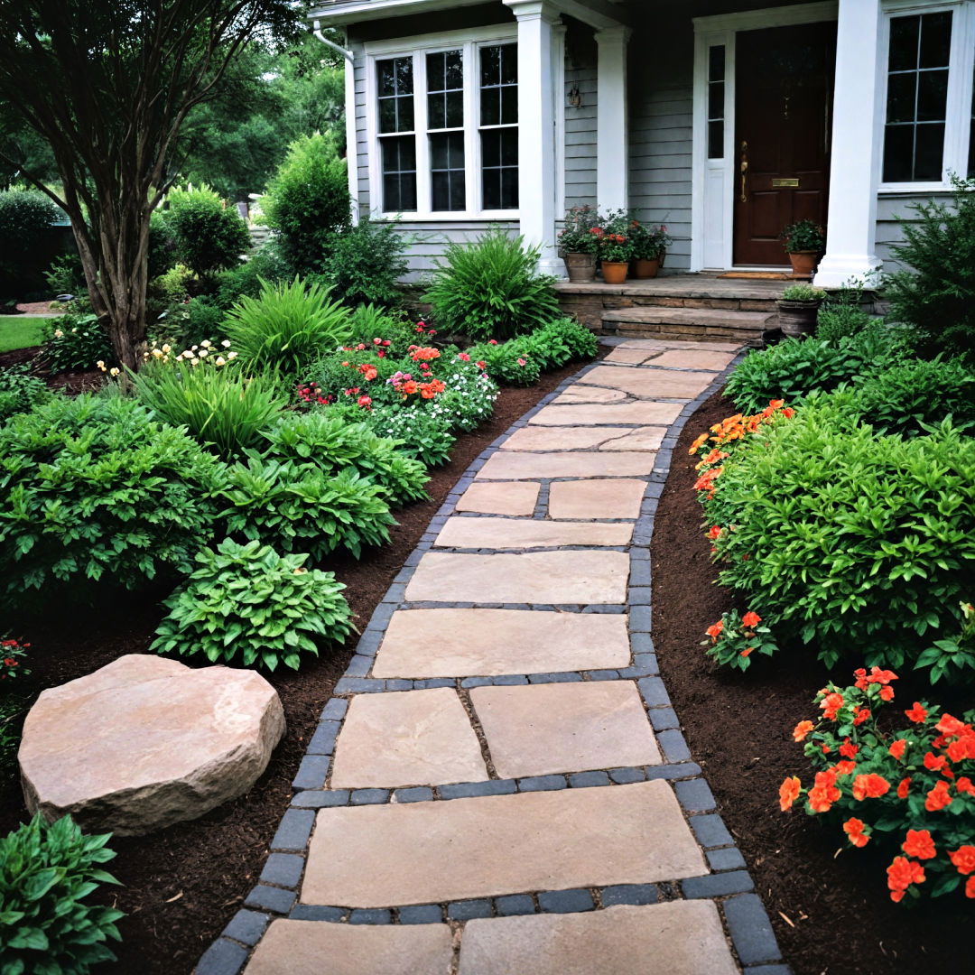 small front yard landscaping with a pathway - 40 Small Front Yard Landscaping Ideas