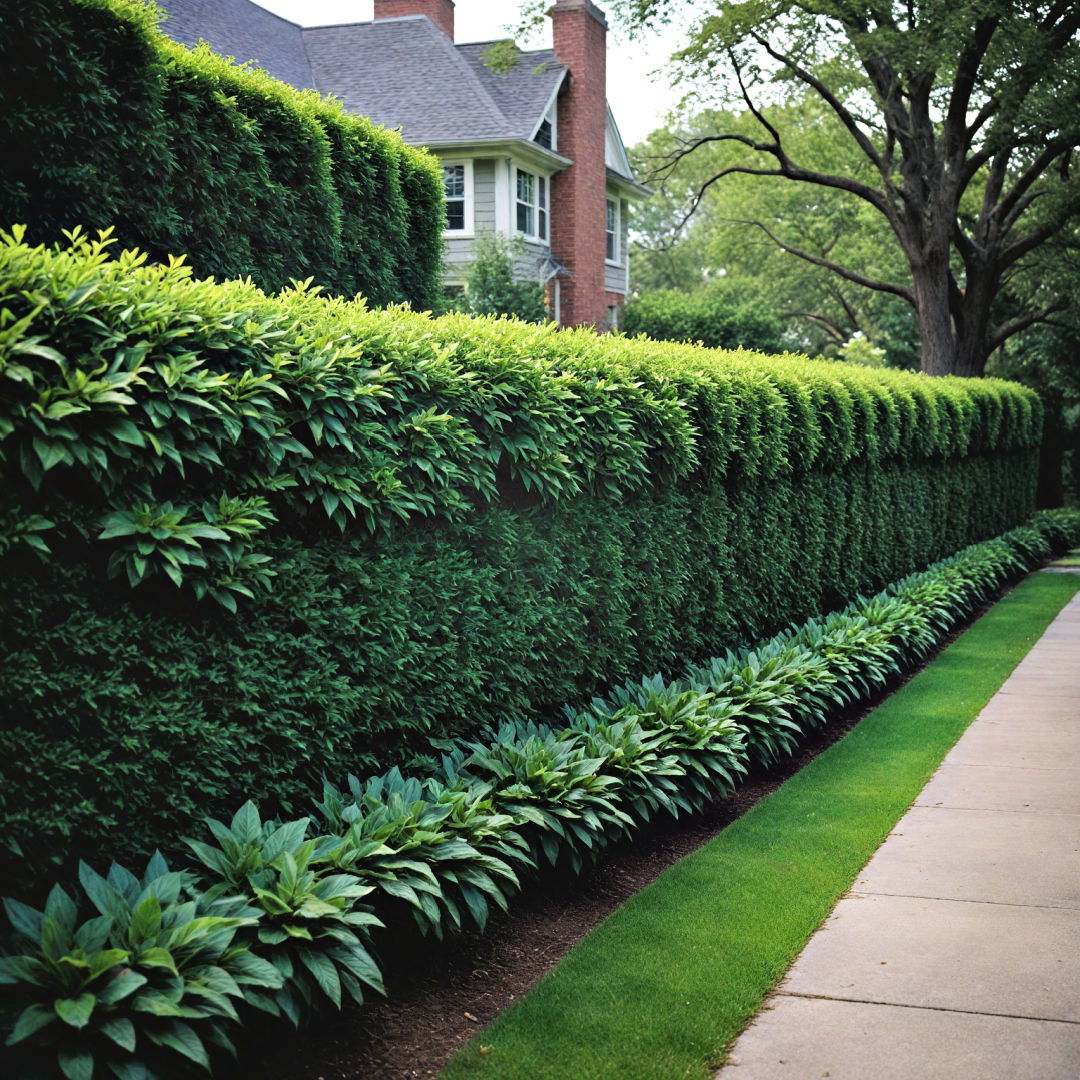small front yard landscaping with living fence - 40 Small Front Yard Landscaping Ideas