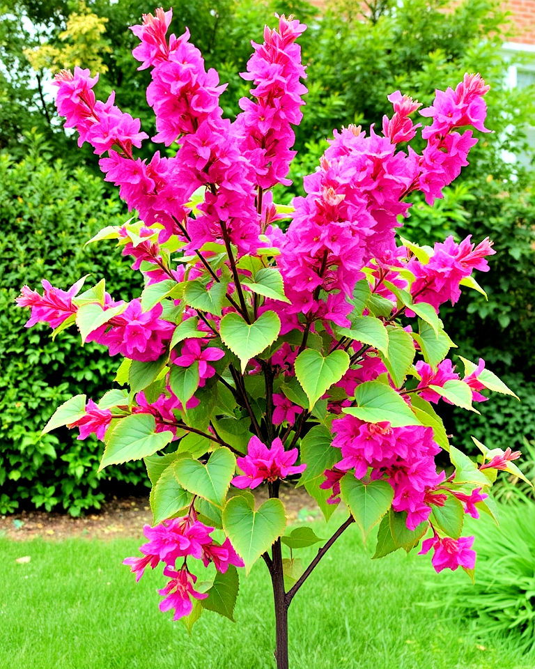 small front yard with redbud tree - 30 Small Trees for Front Yard