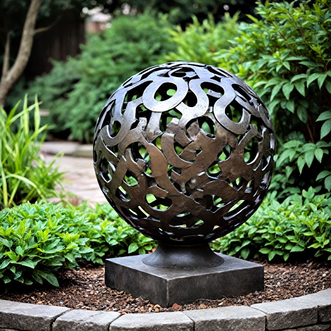small garden sculpture for front yard - 40 Small Front Yard Landscaping Ideas