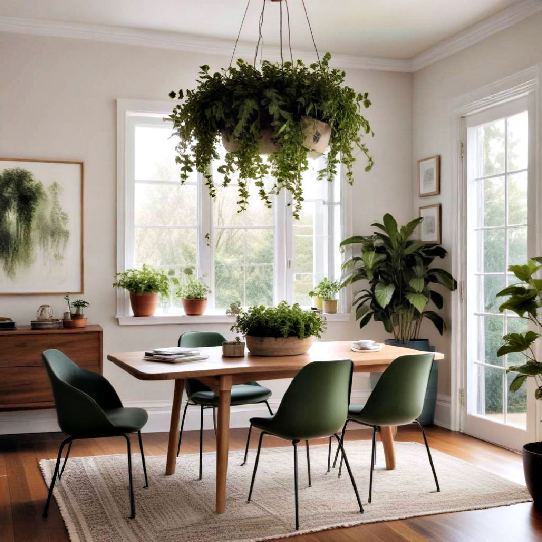 small indoor garden - 40 Green Dining Room Ideas