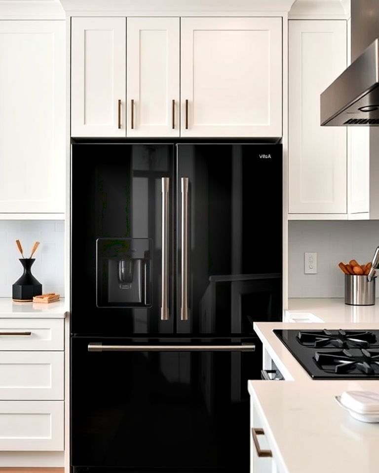 small kitchen with hidden appliance integration - 20 Small Kitchen with Black Appliances Ideas