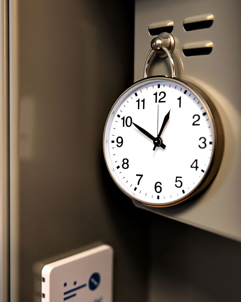 small magnetic clock with locker - 30 Locker Decor Ideas