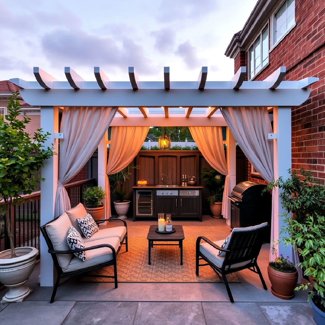 small pergola for personal relaxation - 40 Patio With a Pergola Ideas