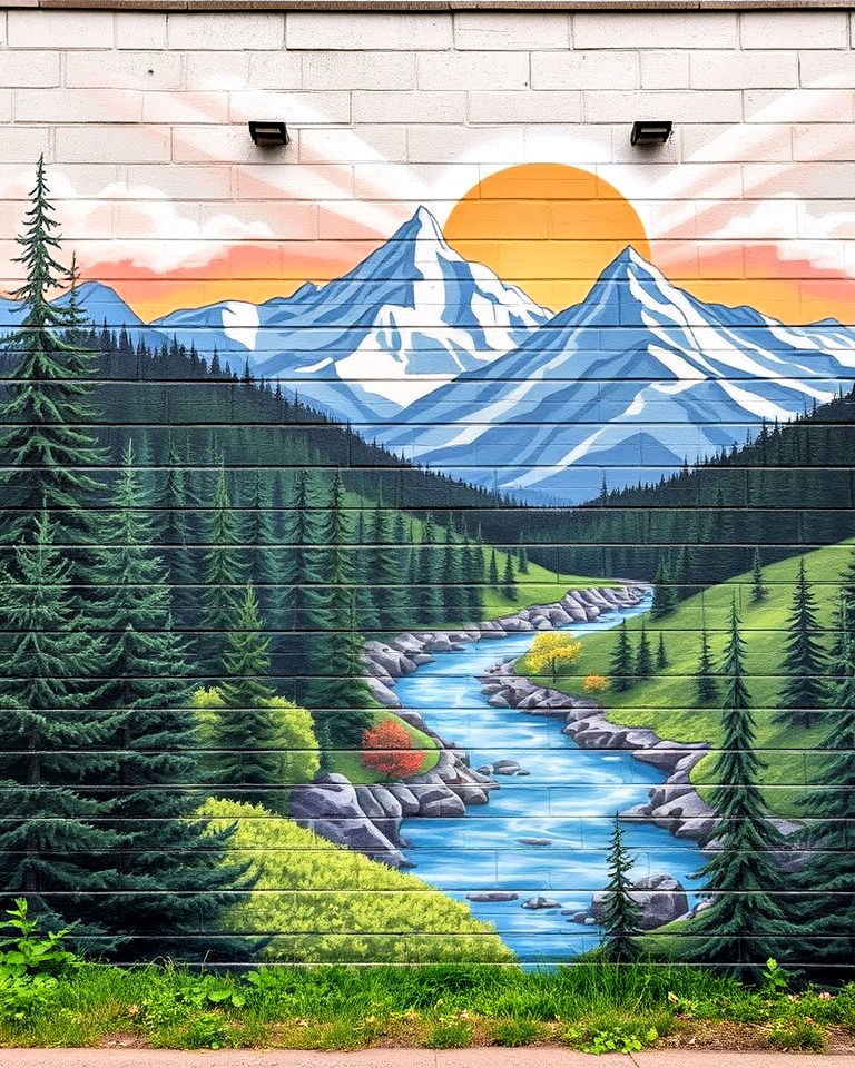 small town nature inspired backdrops - 20 Small Town Murals