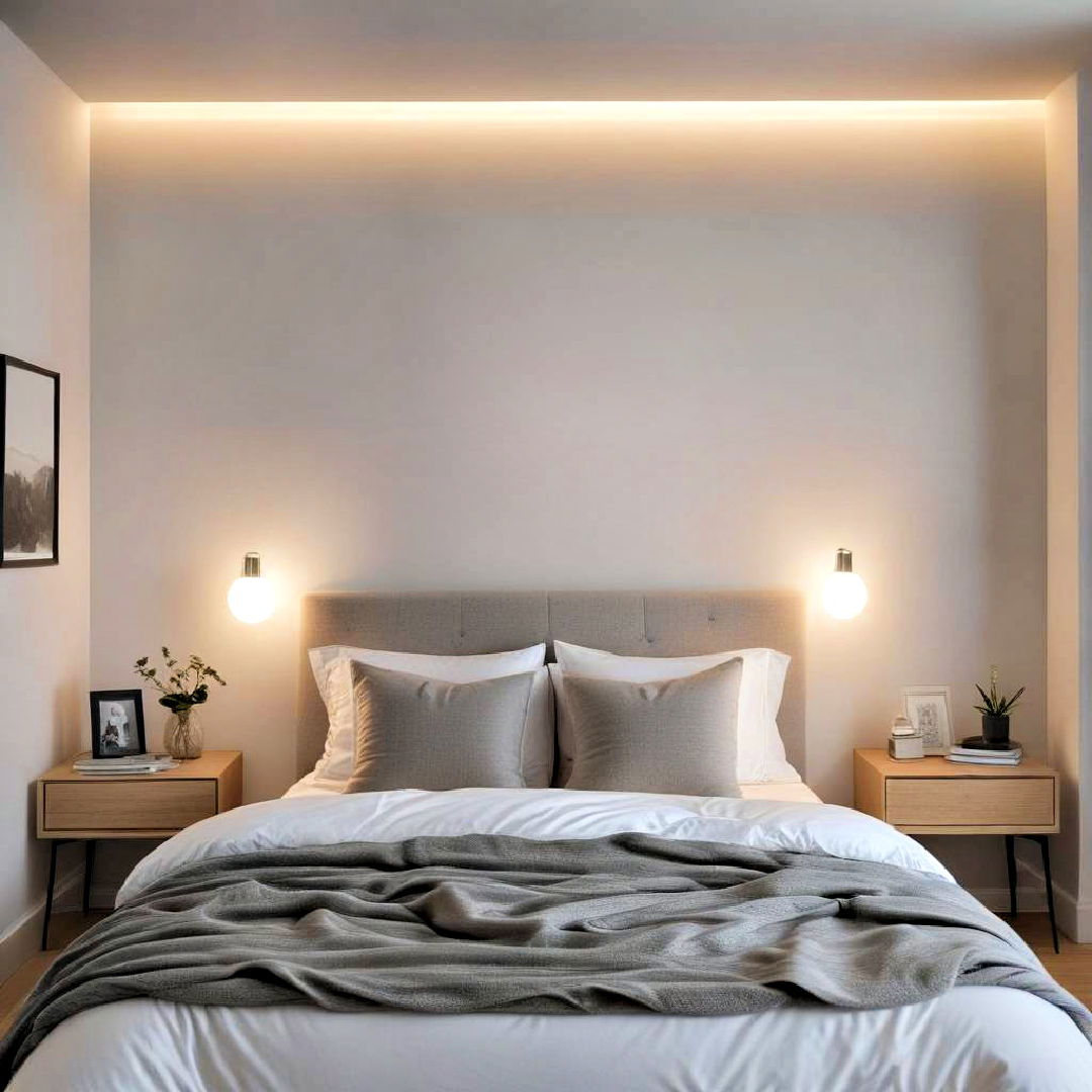 smart lighting for small bedroom - 15 Small Bedroom Lighting Ideas