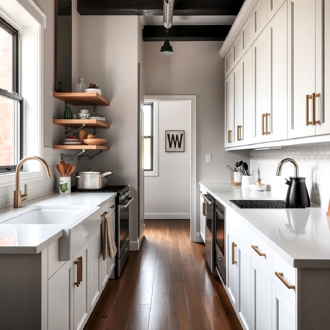 smart storage for galley kitchen - 15 Townhouse Kitchen Ideas