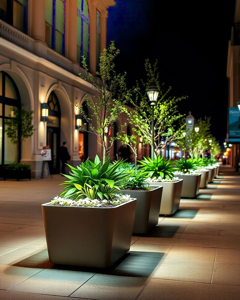 smart street planters with led lighting - 20 Street Planters