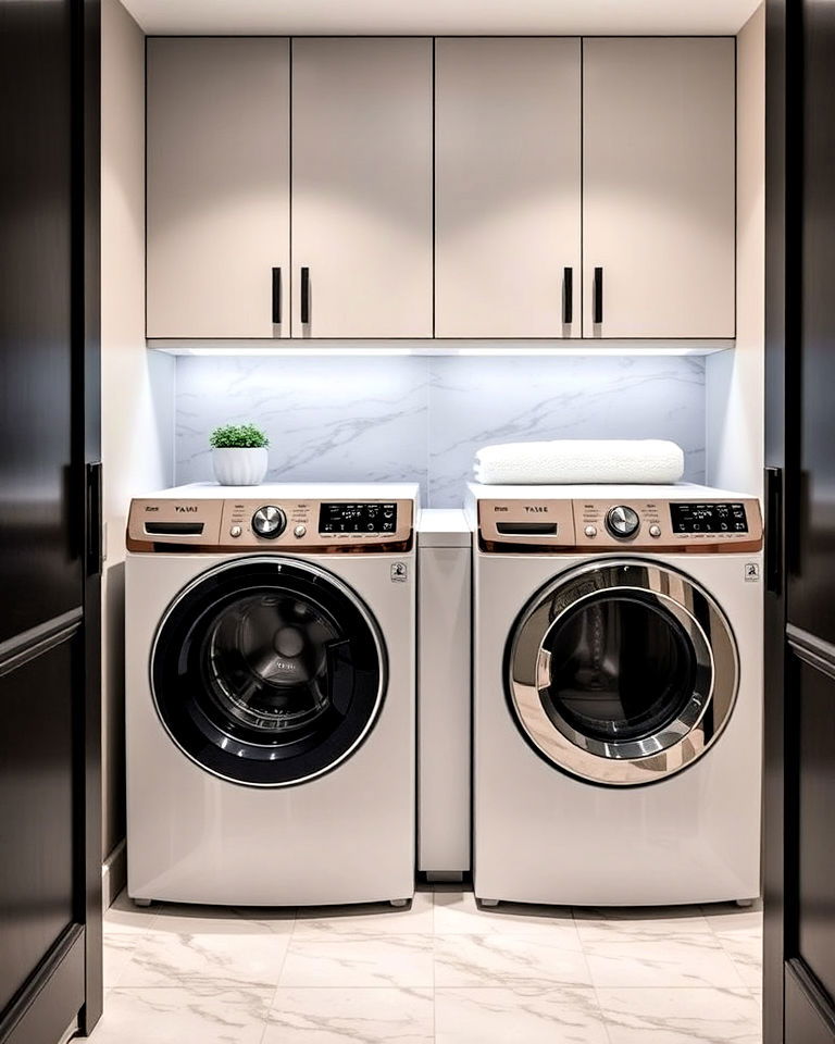smart technology integration ideas - 30 Luxury Modern Laundry Room Ideas