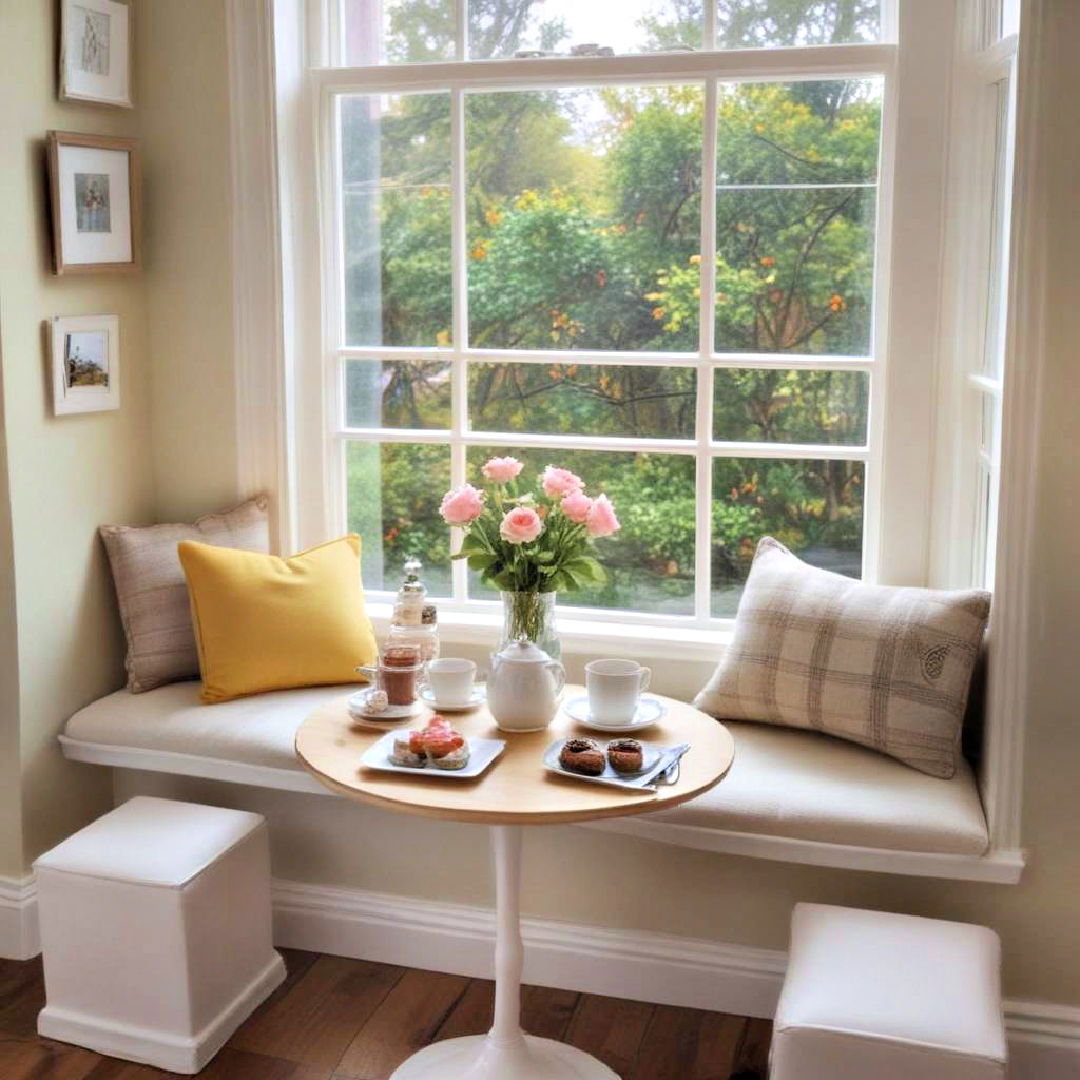 snack spot to enjoy tasty treat - 40 Window Seat Ideas