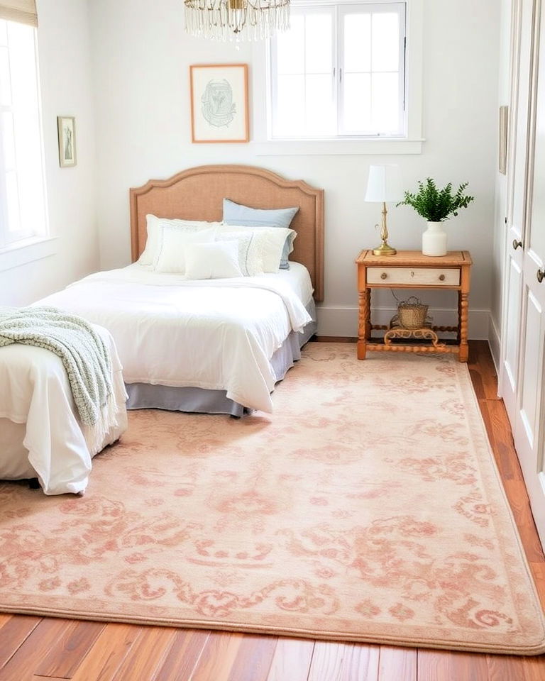 soft area rug for shabby chic bedroom - 20 Shabby Chic Bedroom Ideas