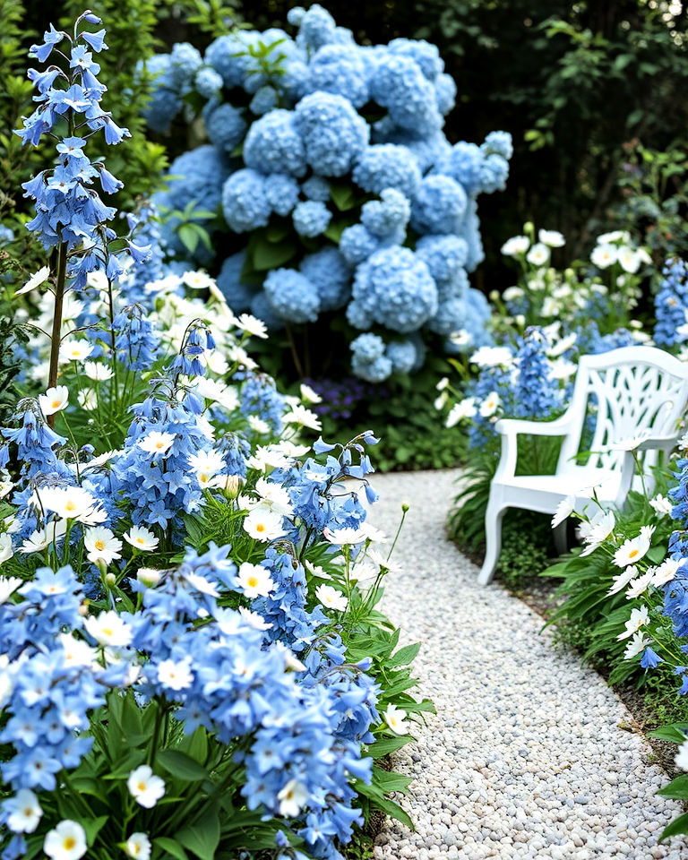 soft blue and white color scheme - 30 Garden Colour Schemes