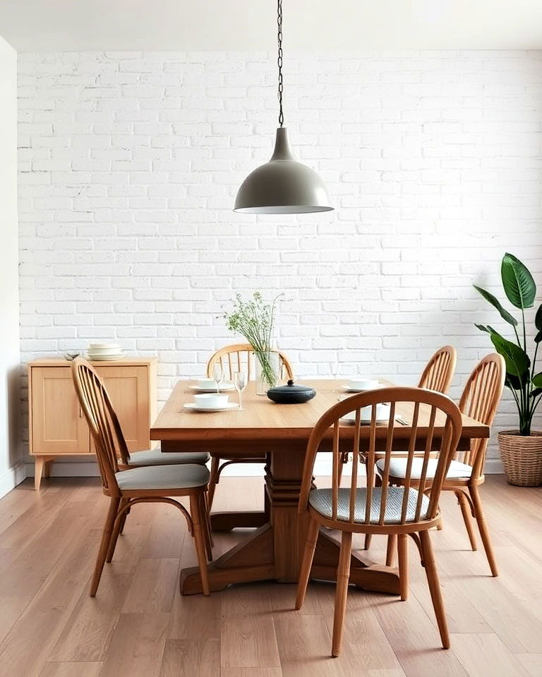 soft elegance with whitewashed brick - 20 Brick Accent Wall Ideas