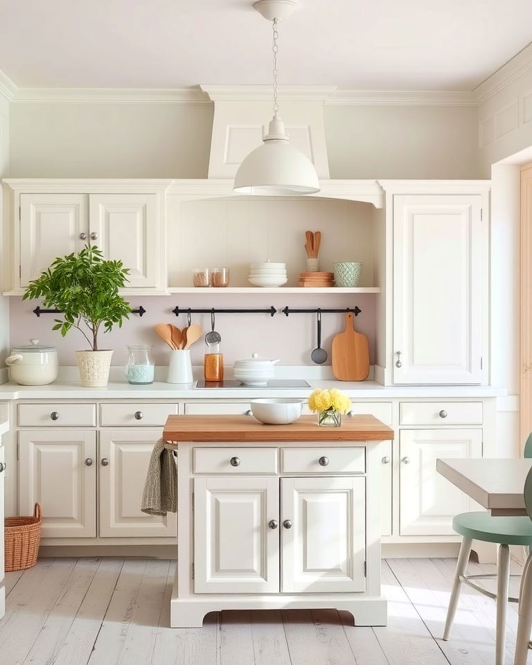 soft pastel walls for shabby chic kitchen - 15 Shabby Chic Kitchen Ideas