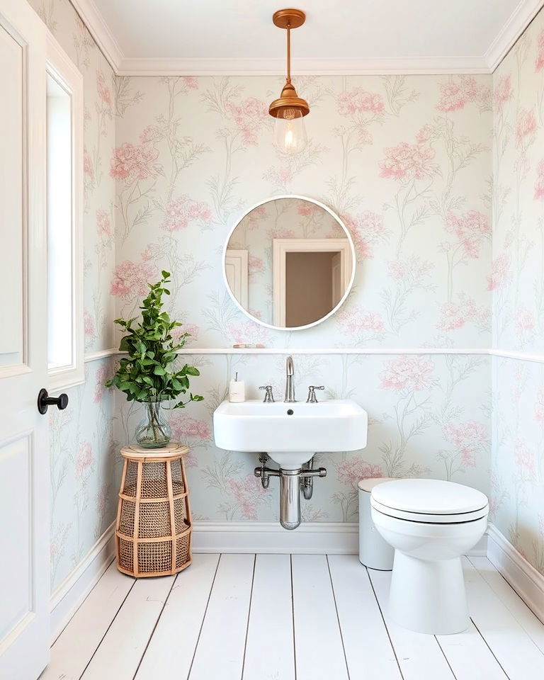 soft pastels design bathroom wallpaper - 30 Bathroom Wallpaper Ideas