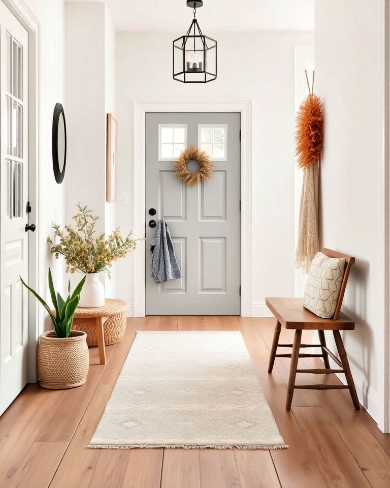 soft runner for scandinavian decor - 20 Scandinavian Entryway Ideas