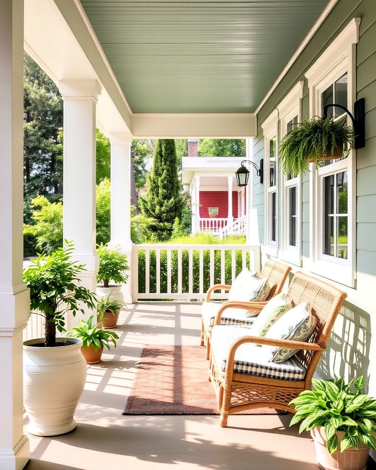 soft sage green color for porch - 20 Porch Paint Colors