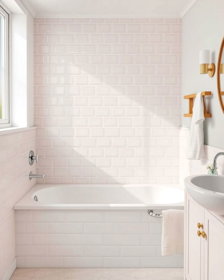 soothing vibe soft pastel tiles - 40 Bathtub Tile Ideas