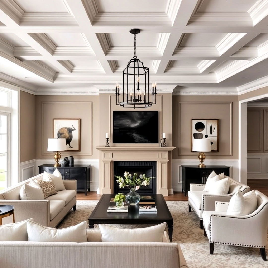 sophisticated architectural details - 40 Transitional Living Room Ideas