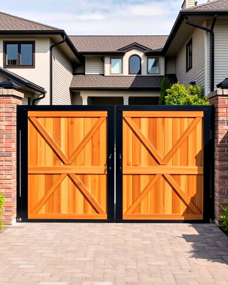 sophisticated bi parting sliding gate - 30 Sliding Gate Design Ideas